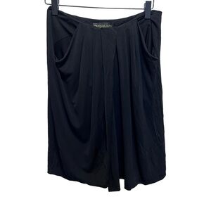 VINTAGE Donna Karen New York Union Label Black Mini Wrap Skirt Size 8